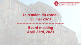 thumbnail of medium Regular Board meeting of the English Montreal School Board April 23rd 2023
